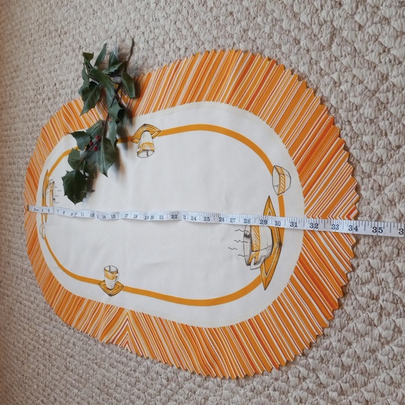 Vintage Printed Tablecloth under-makeup boho dainty chic Geometric Retro 70s - Picture 8 of 12